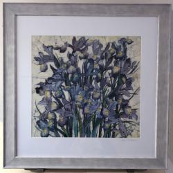 Iris Reticulata framed print - 65 cms w x 67 cms h - £50