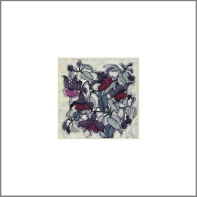 Fuchsia - small original Batik painting.