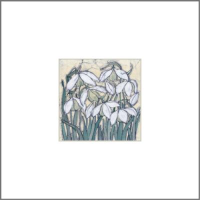 Snowdrops - small original Batik.