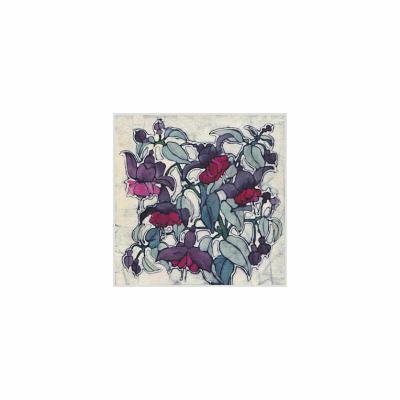 Fuchsia - small original Batik painting
